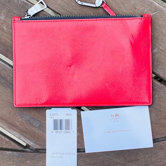 🔥🔥NWT COACH Key Case Envelope Sport Calf Leather - Picture 4 of 5